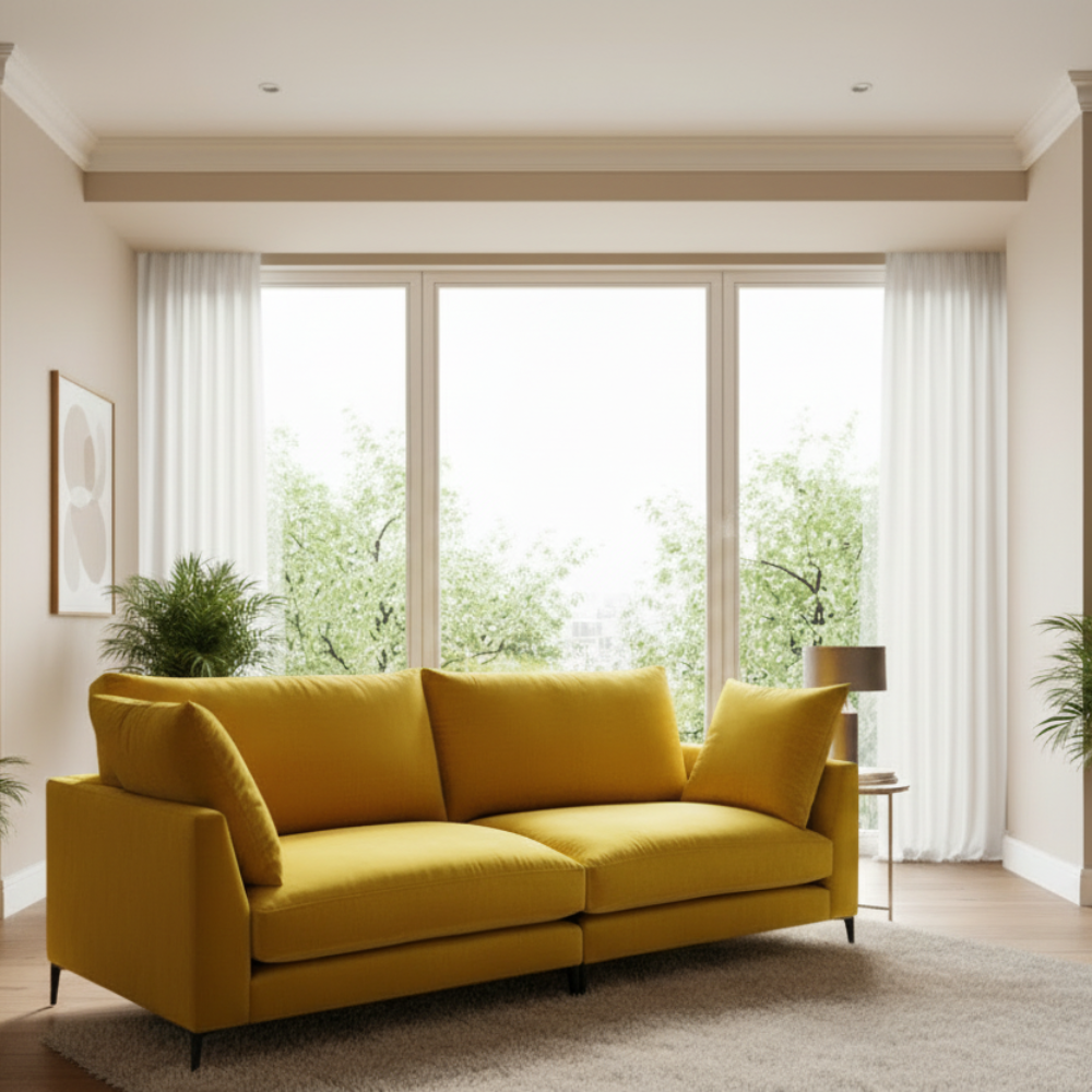 Sofá de diseño modelo FORMENTERA Tapizado Aquaclean