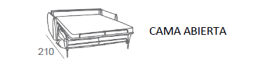 Sofá cama modelo GAVIOTA con sistema Italiano color promo