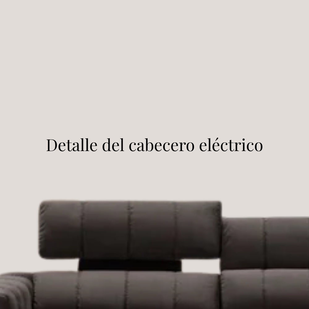 Sofá de diseño modelo HAMPTON con cabezal eléctrico ajustable