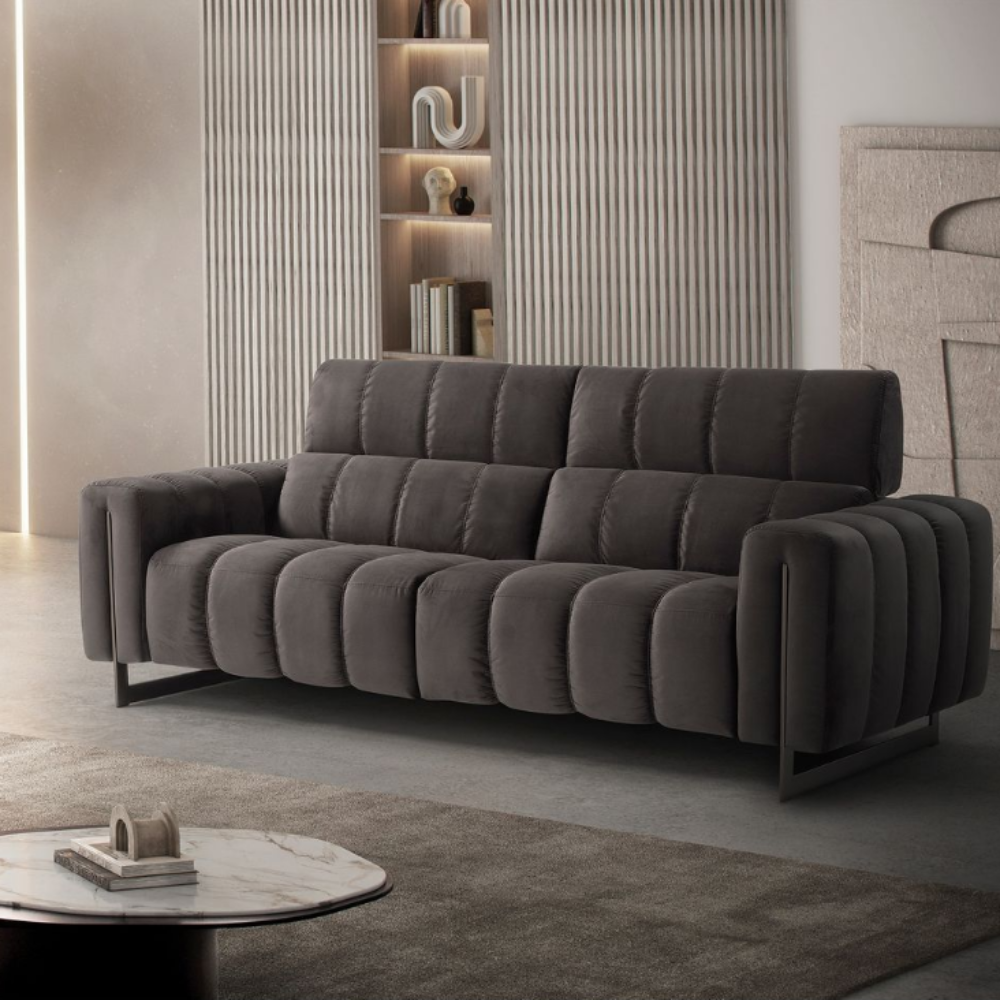 Sofá relax de diseño modelo HAMPTON con cabezal eléctrico ajustable