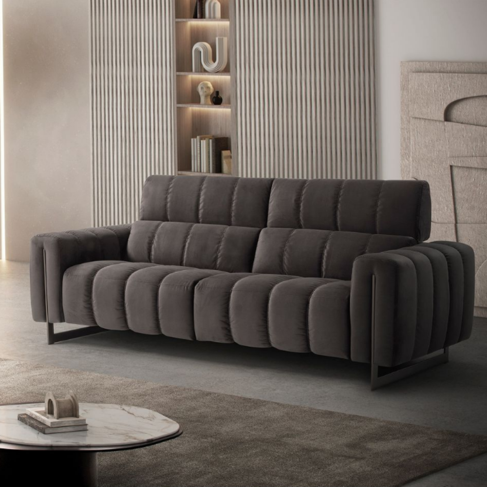 Sofá relax de diseño modelo HAMPTON con cabezal eléctrico ajustable