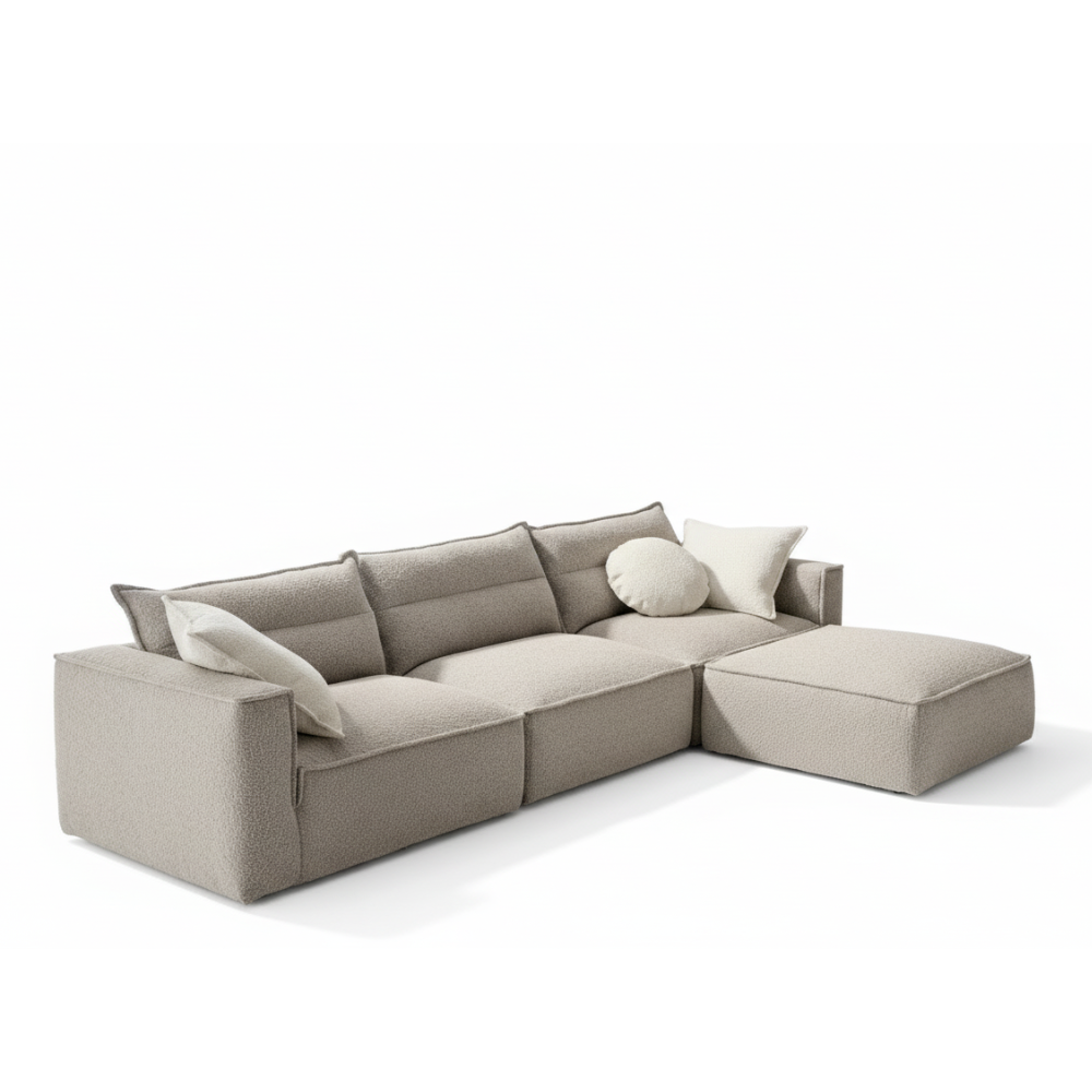 Chaisselongue partida de diseño modular y fondo reducido modelo HIPSTER