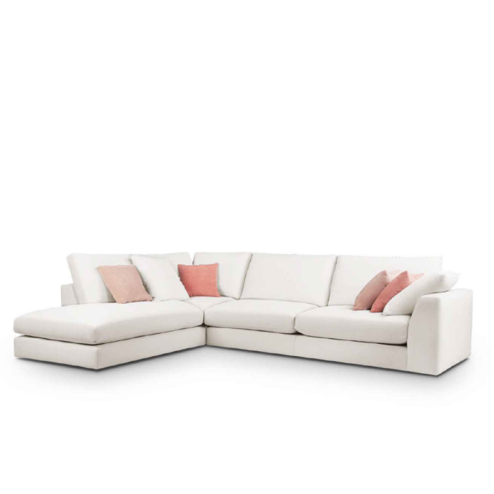 Rinconera de diseño abierto/meridiene modelo IBISSA tapizado Aquaclean