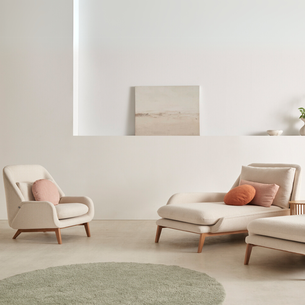 Diván de diseño nórdico modelo ISOLÉ