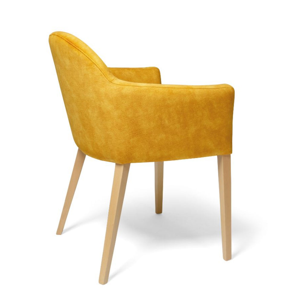 Silla con Brazo para Mesa de Comedor Pata Madera