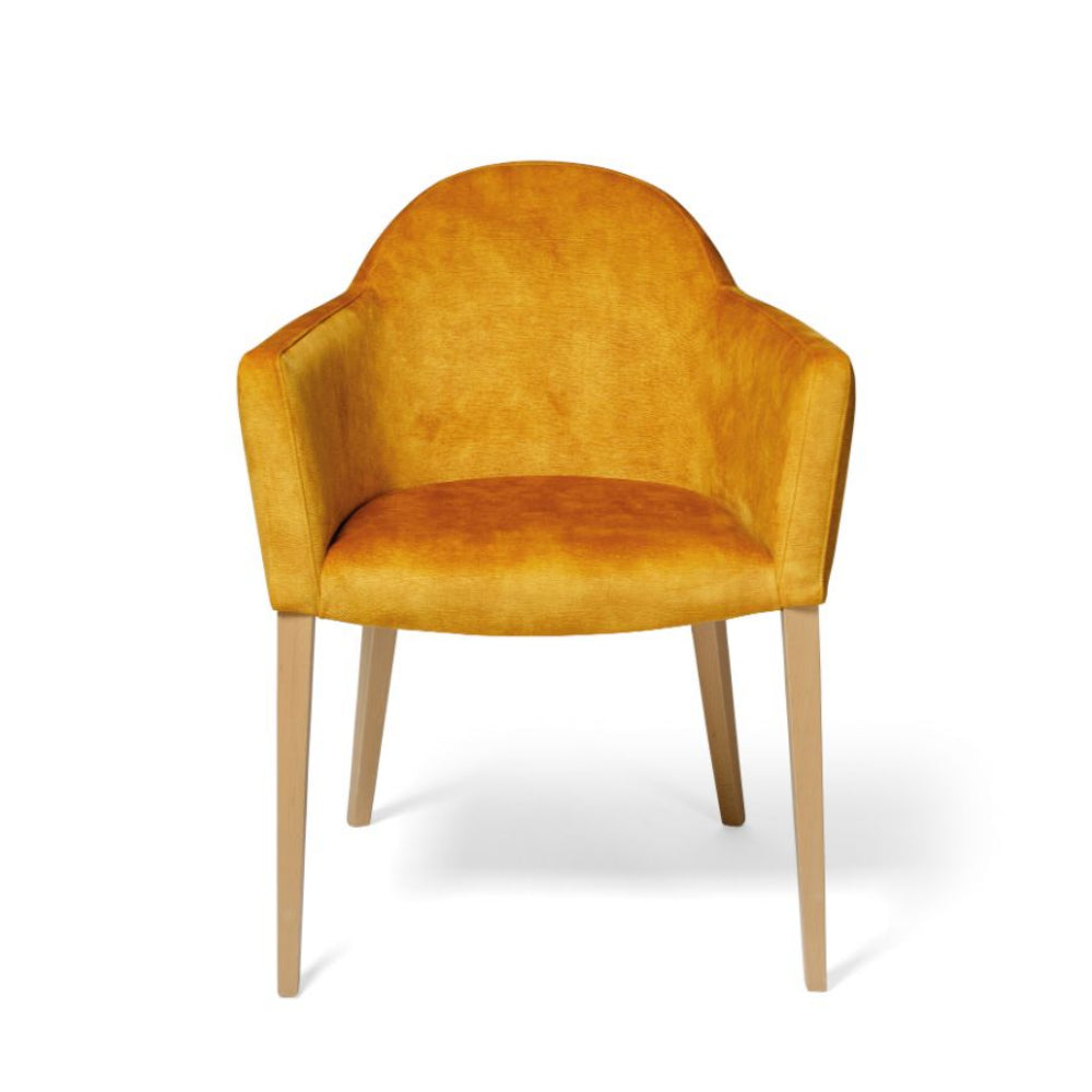 Silla con Brazo para Mesa de Comedor Pata Madera