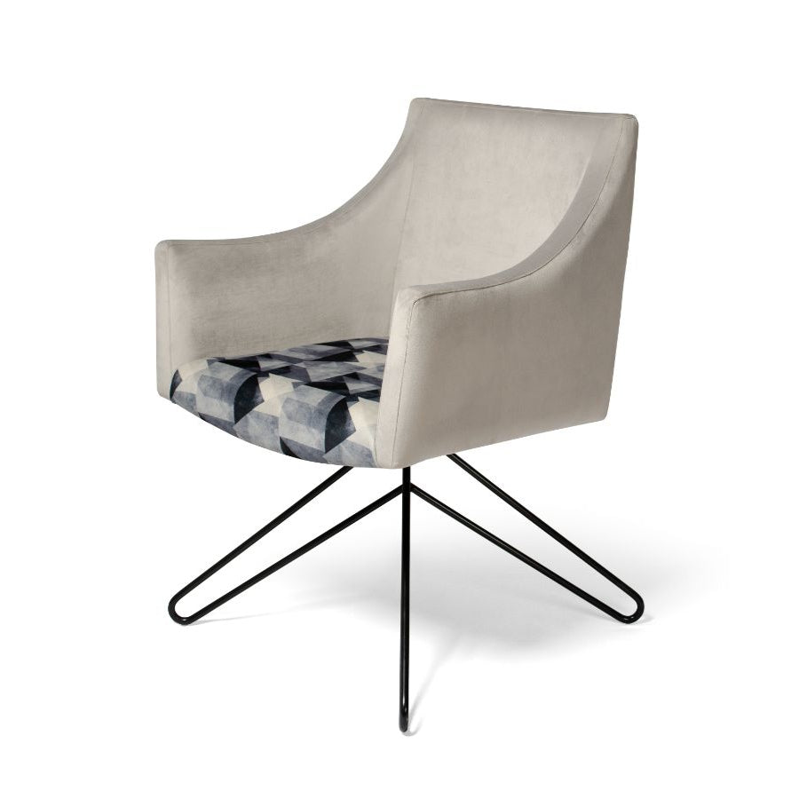 Sillón de diseño giratorio para mesa comedor