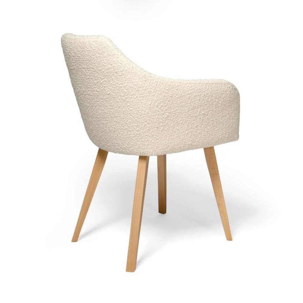 Silla con Brazo para Mesa de Comedor Pata Madera