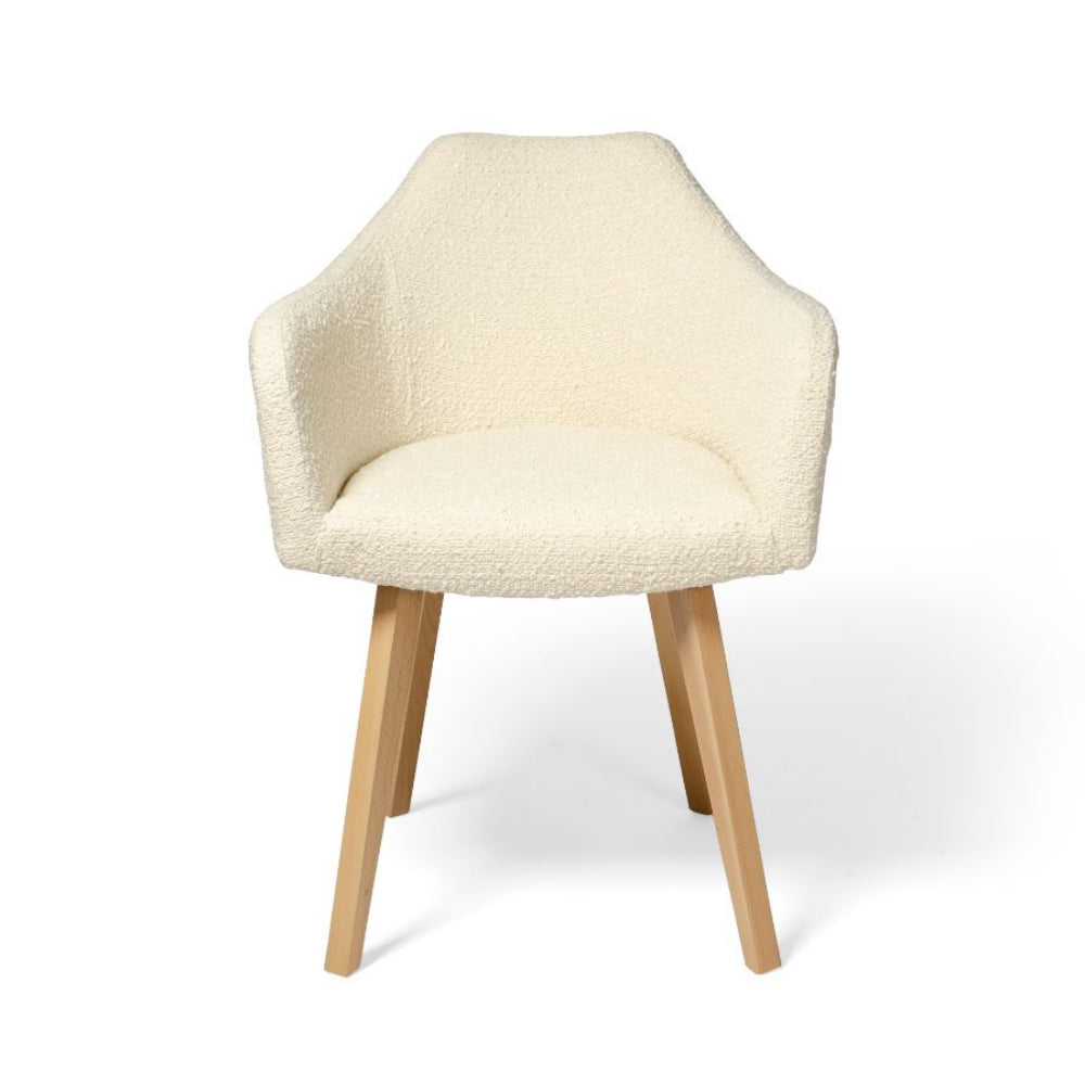 Silla con Brazo para Mesa de Comedor Pata Madera