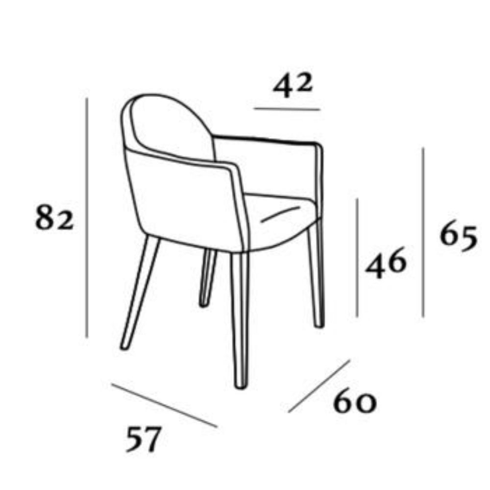 Silla con Brazo para Mesa de Comedor Pata Madera