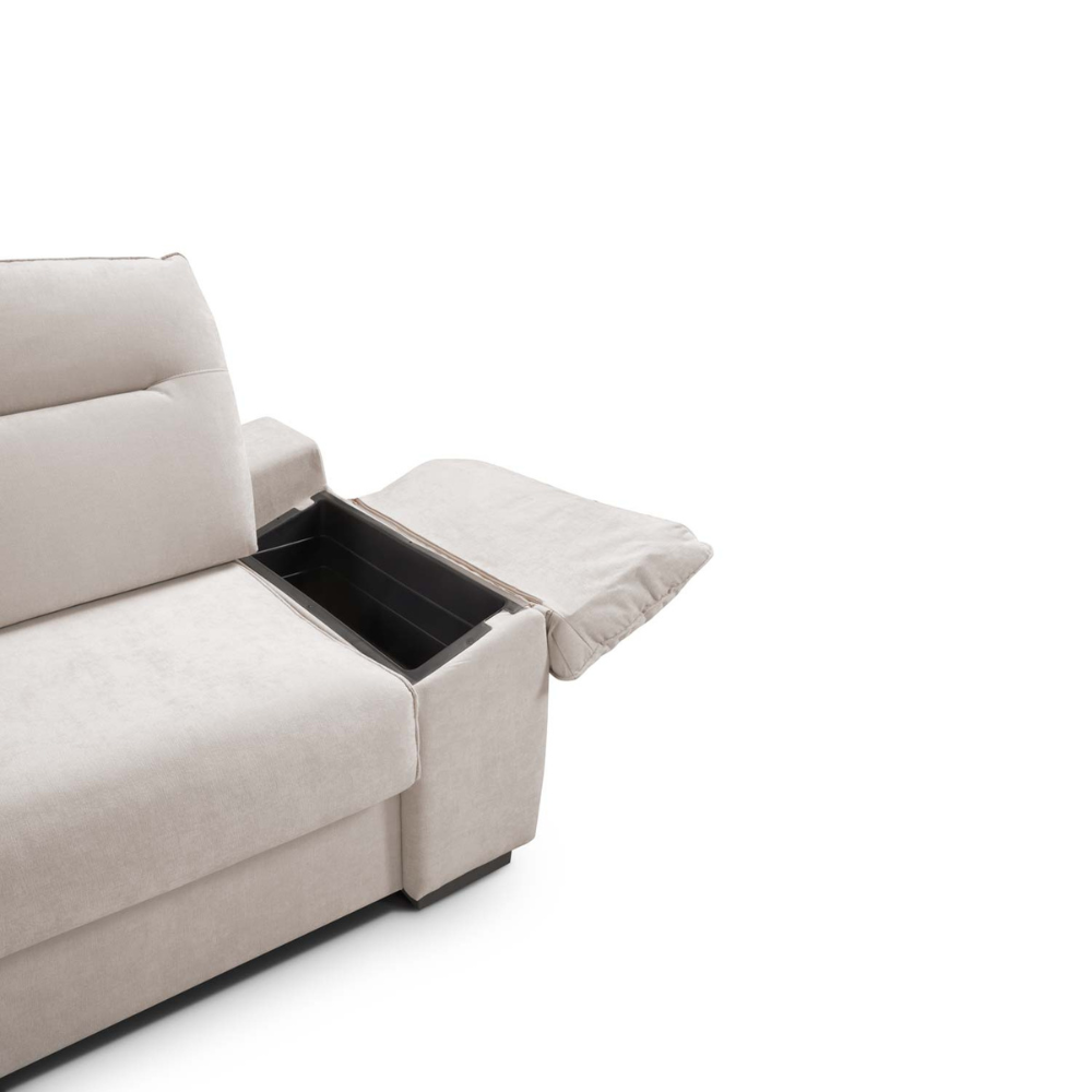 Sofá cama ergonómico con apertura italiana modelo JONES Tapizado Express