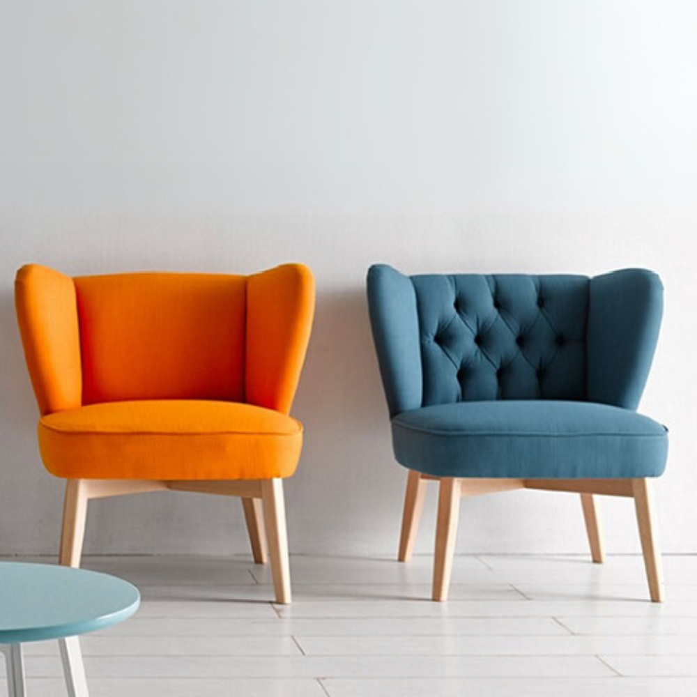 Sillón modelo MALIK sin capitoné Tapizado Habana