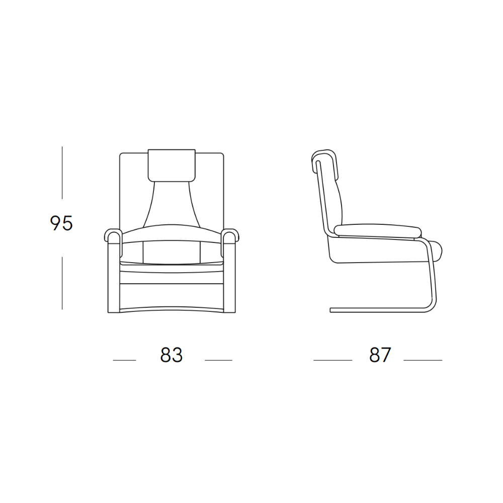 Butaca diseño ballesta modelo LOY