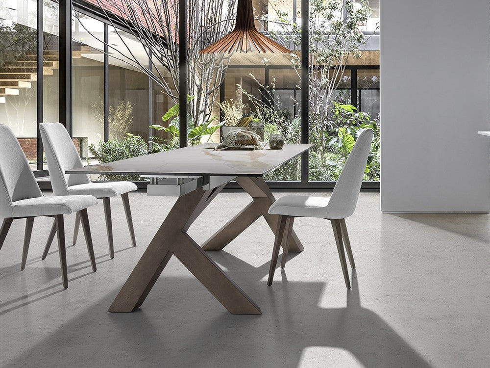 Mesa de Comedor Extensible Tapa Porcelánico