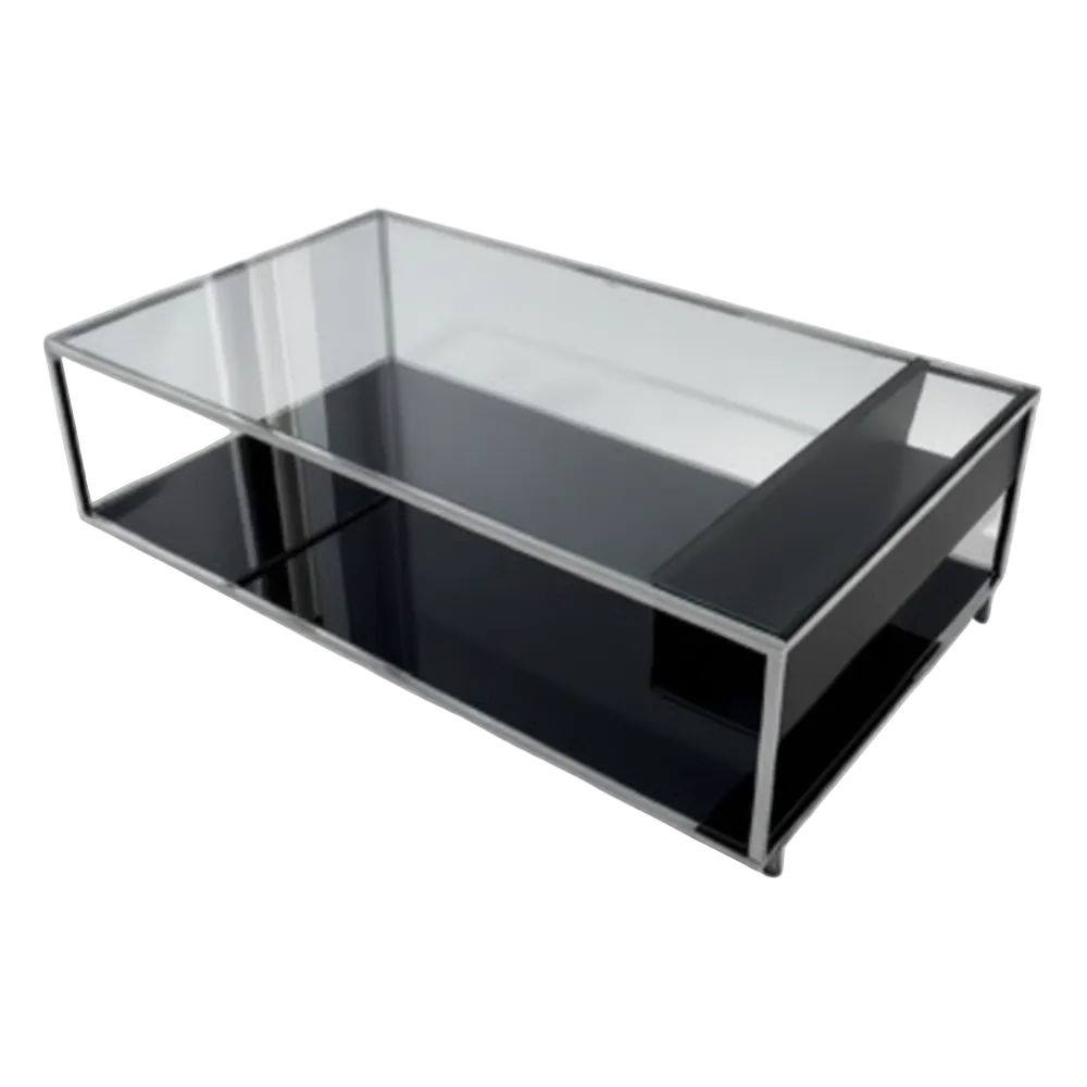 mesa centro 59 acero inoxidable cristal revistero rectangular Disponible en nuestras tiendas de diseño Sidivani en Madrid y en nuestra web