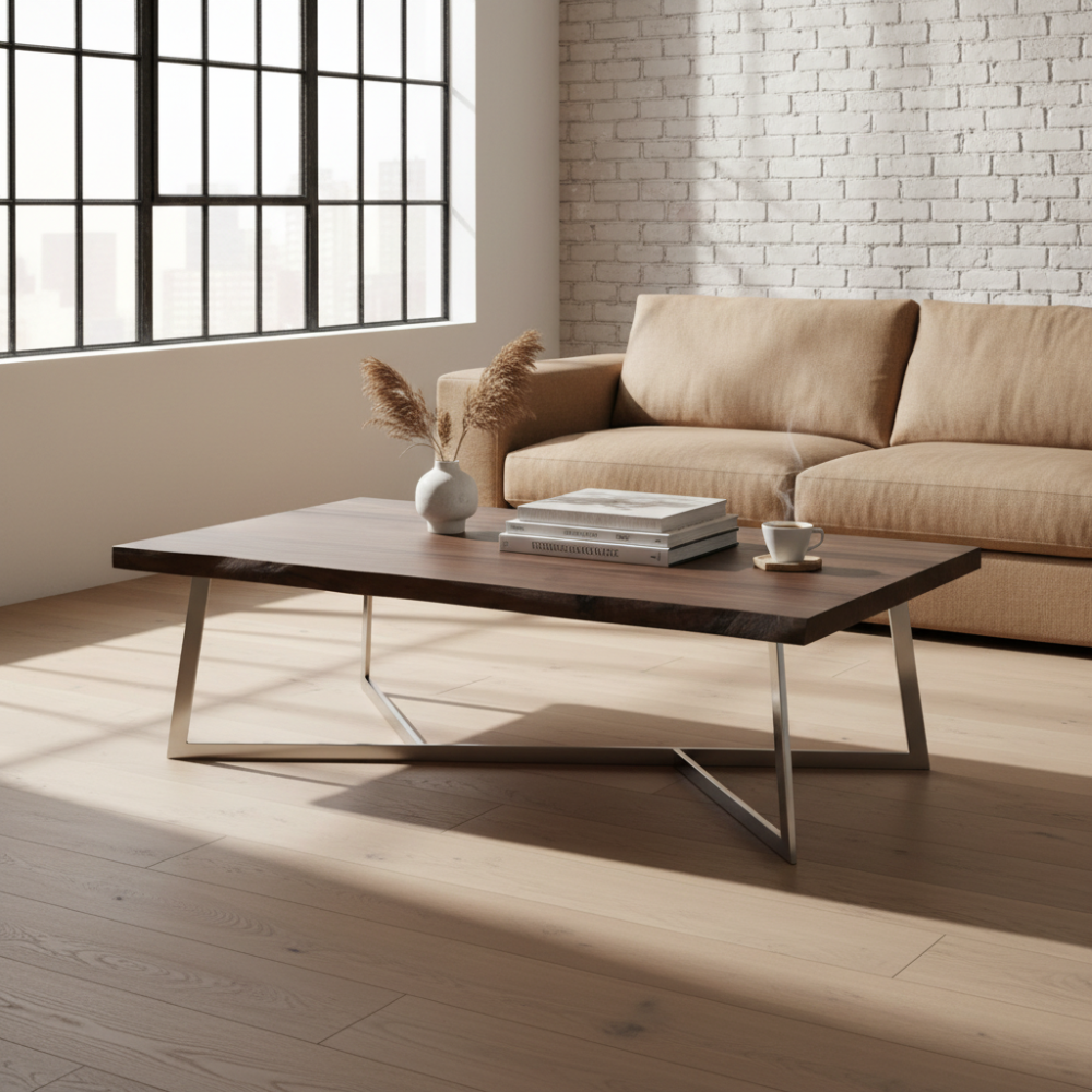 Mesa de centro Madera y acero modelo Ella