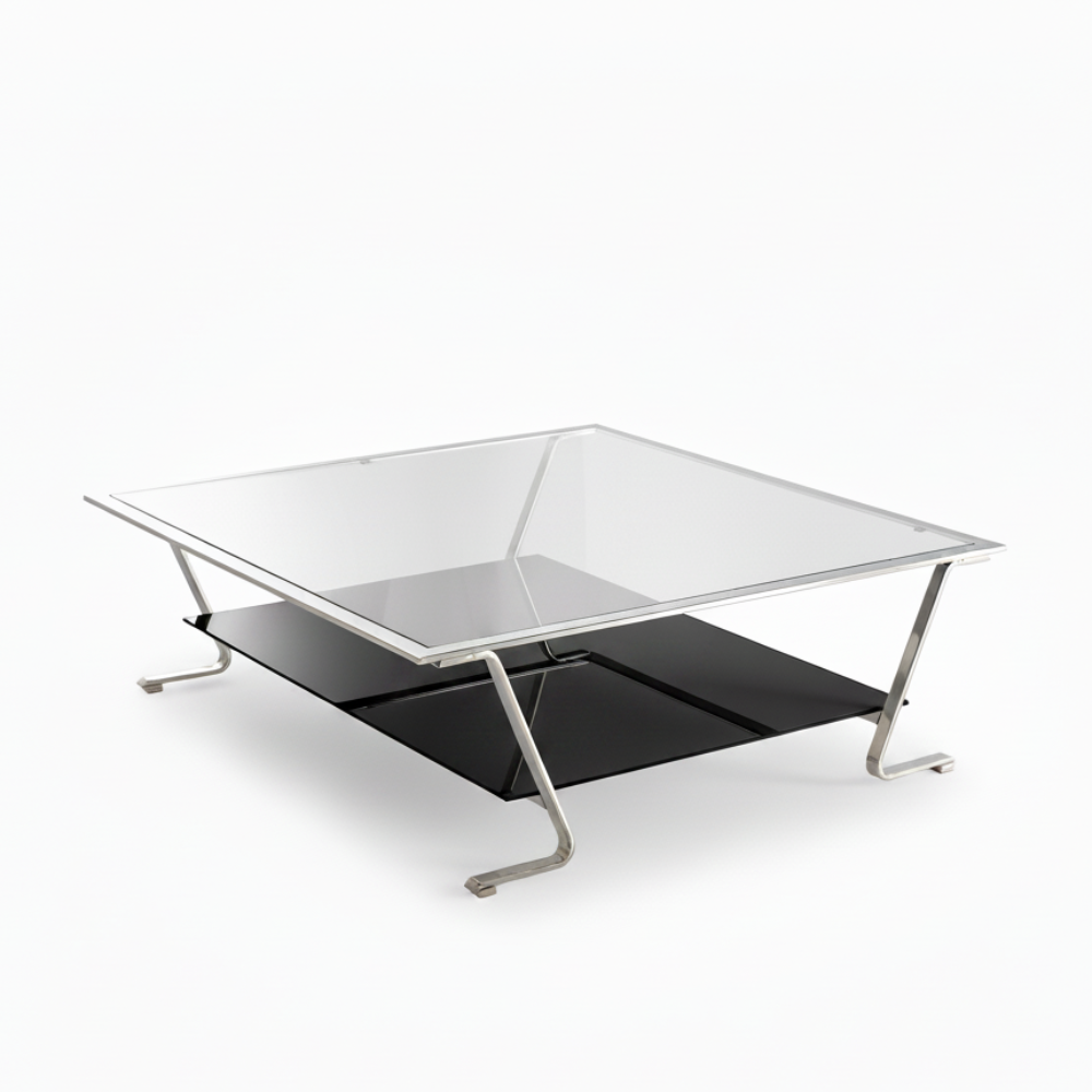 Mesa de centro modelo Picasso con base lacada en negro