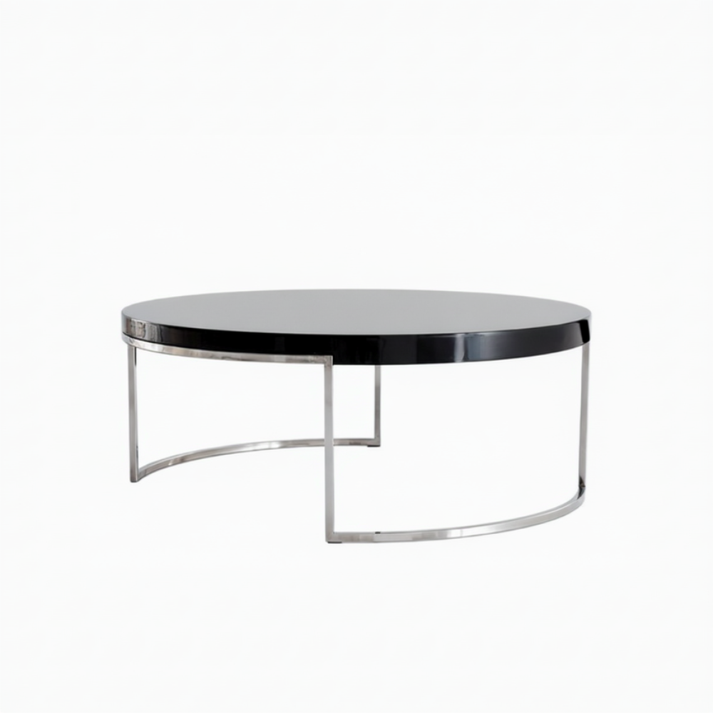 mesa centro redonda 73 acero inoxidable cristal Disponible en nuestras tiendas de diseño Sidivani en Madrid y en nuestra web