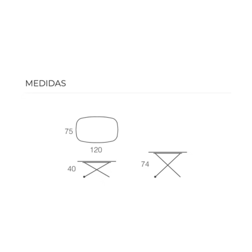 Mesa centro Elevable de diseño modelo Rtclp