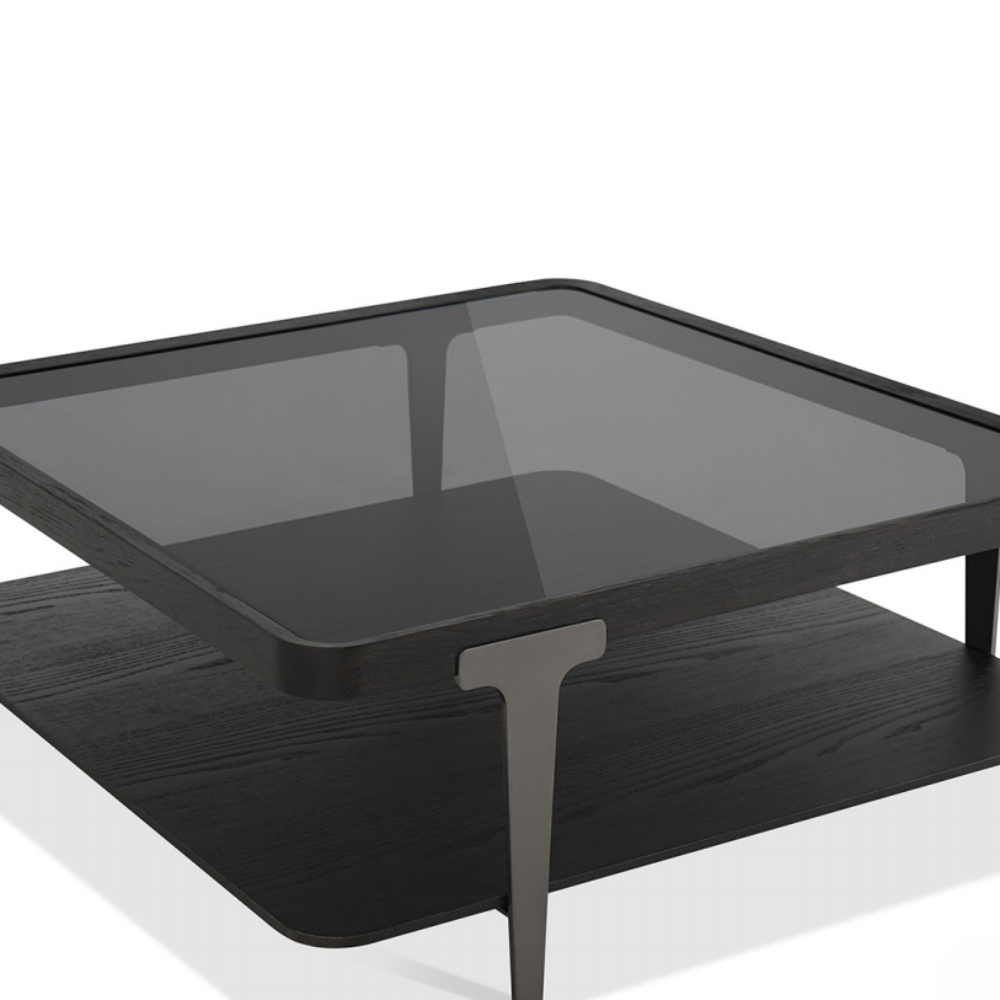 Mesa de Centro de Fresno y Metal