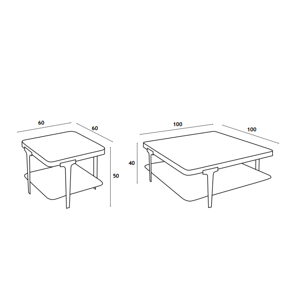 Mesa de Centro de Fresno y Metal