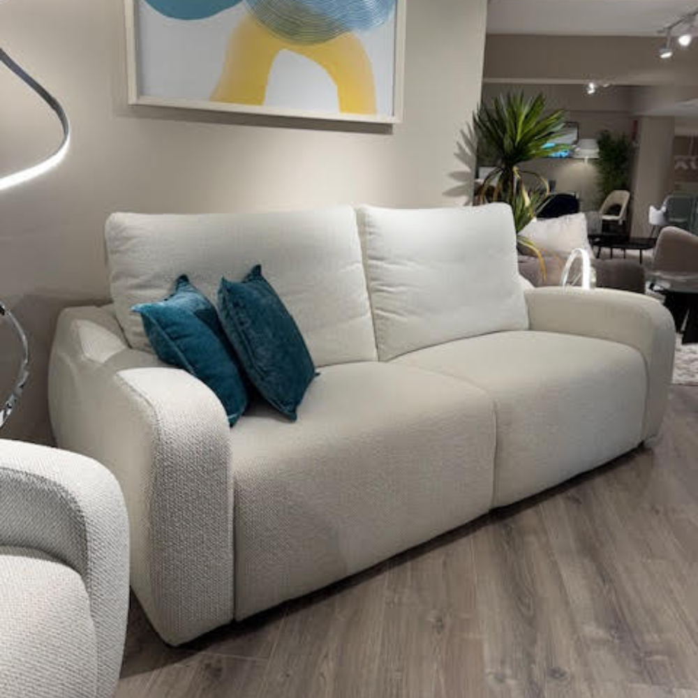 Sofá Blanco con asientos relax modelo Salesas