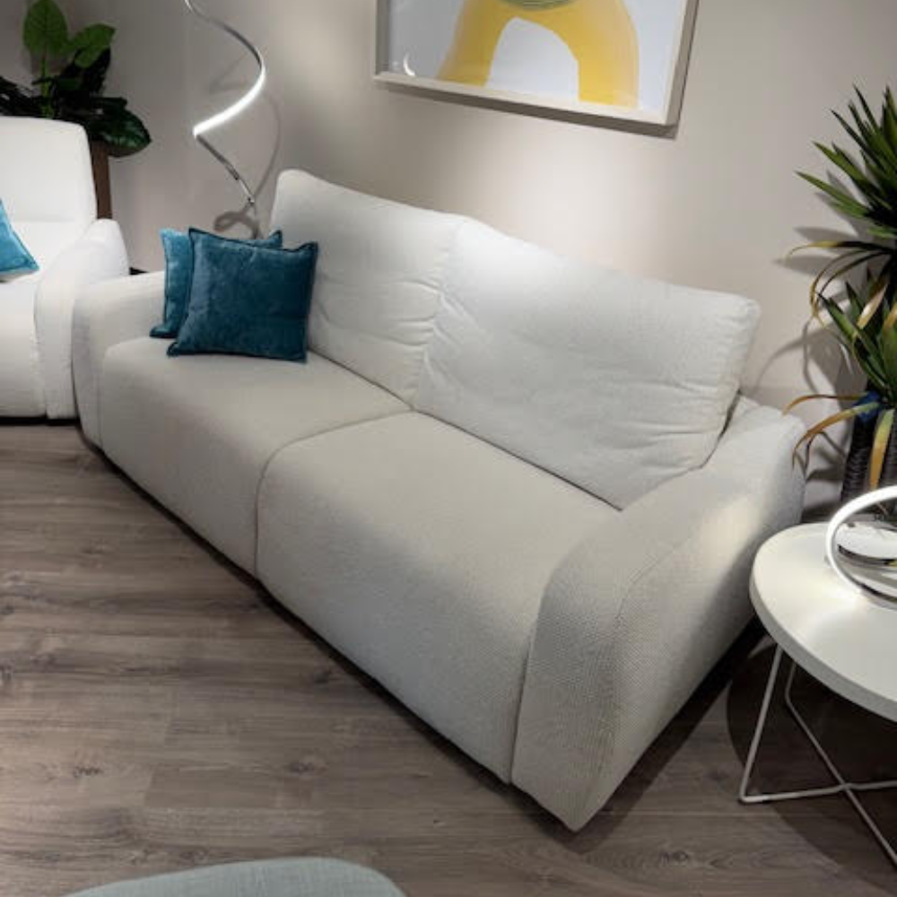 Sofá Blanco con asientos relax modelo Salesas
