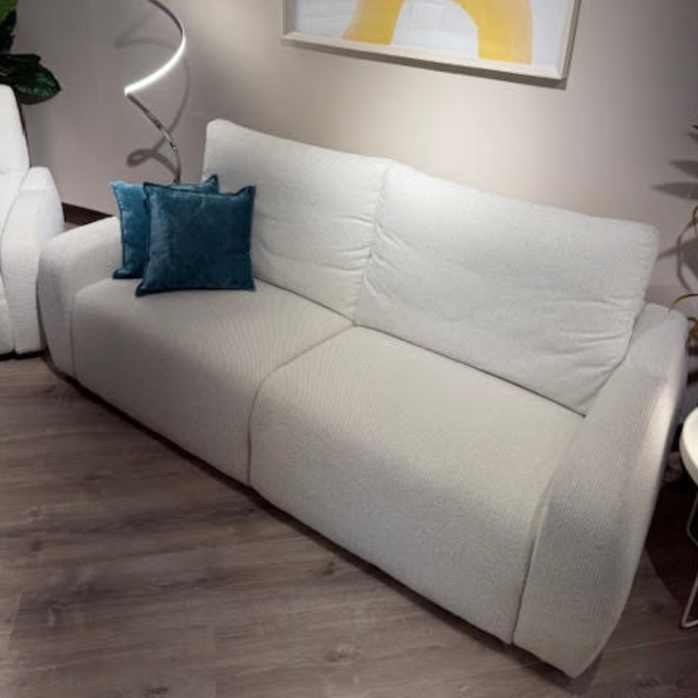 Sofá Blanco con asientos relax modelo Salesas