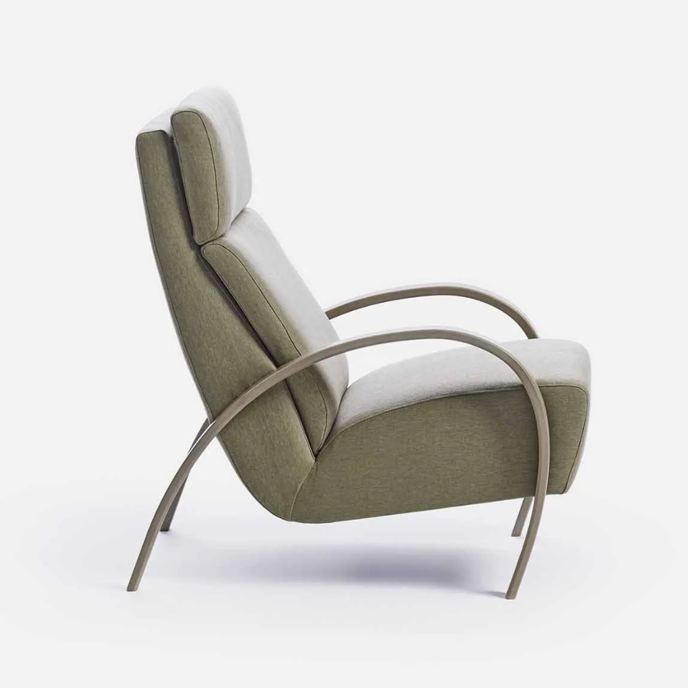 Butaca de diseño nórdico modelo YNNFA de perfil