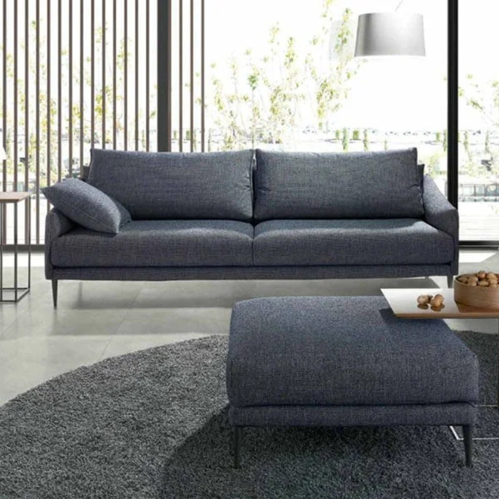 Sofá de fondo reducido totalmente desenfundable modelo MOMA tapizado Aquaclean