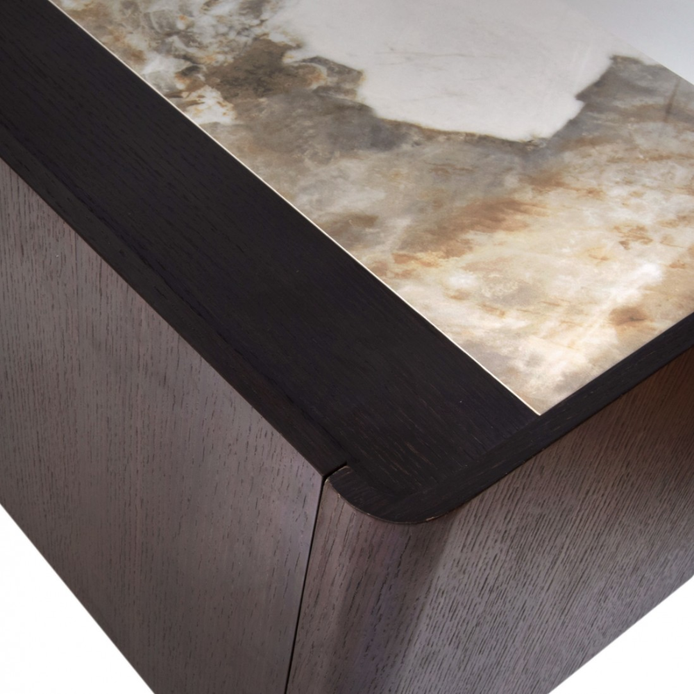 Mueble de TV de MDF Chapa Nogal