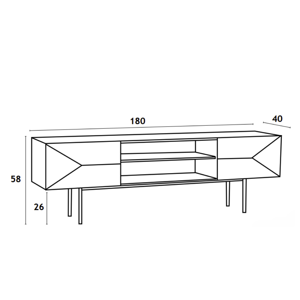 Mueble de TV Roble y Melamina