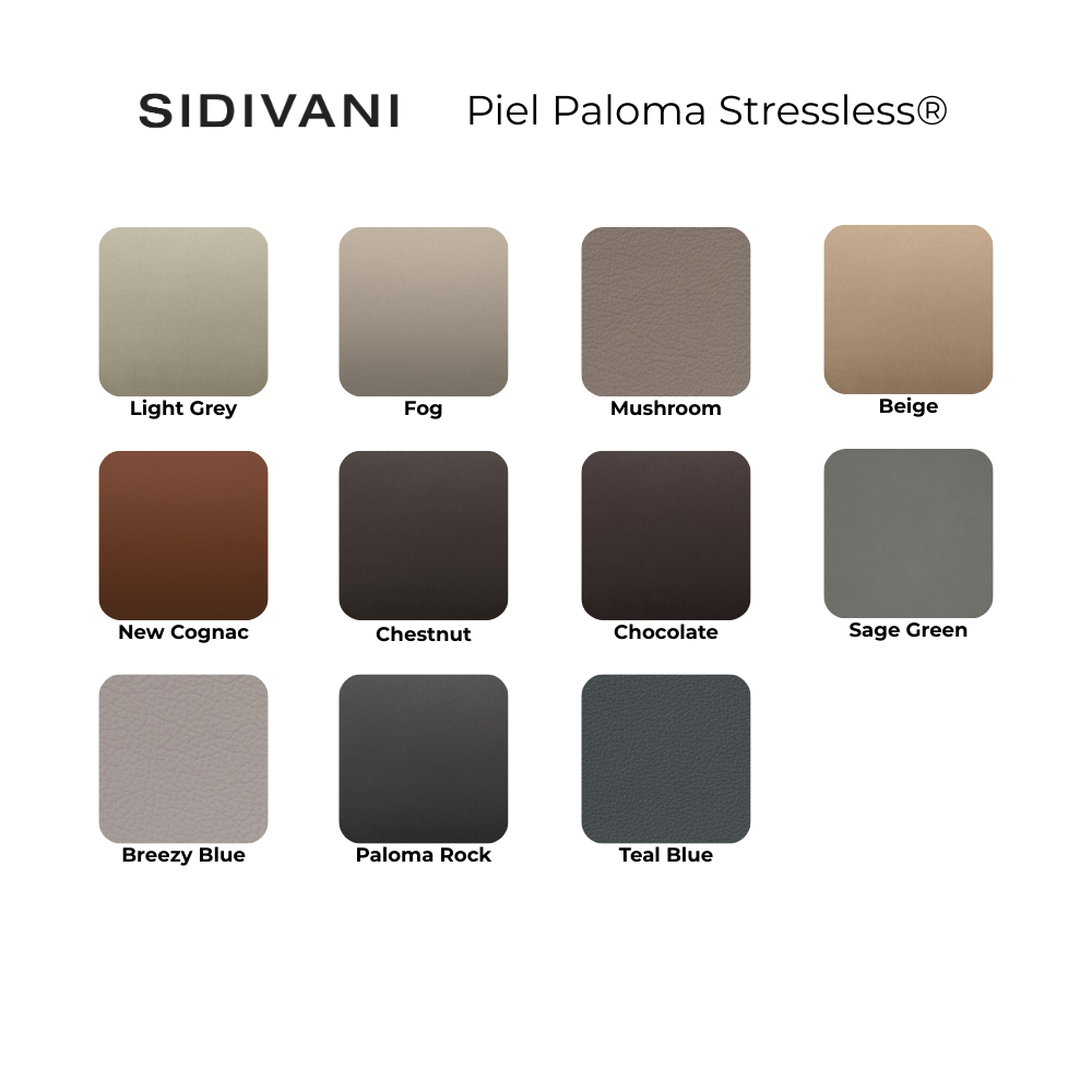 muestrario de piel paloma de stressless - 11 colores