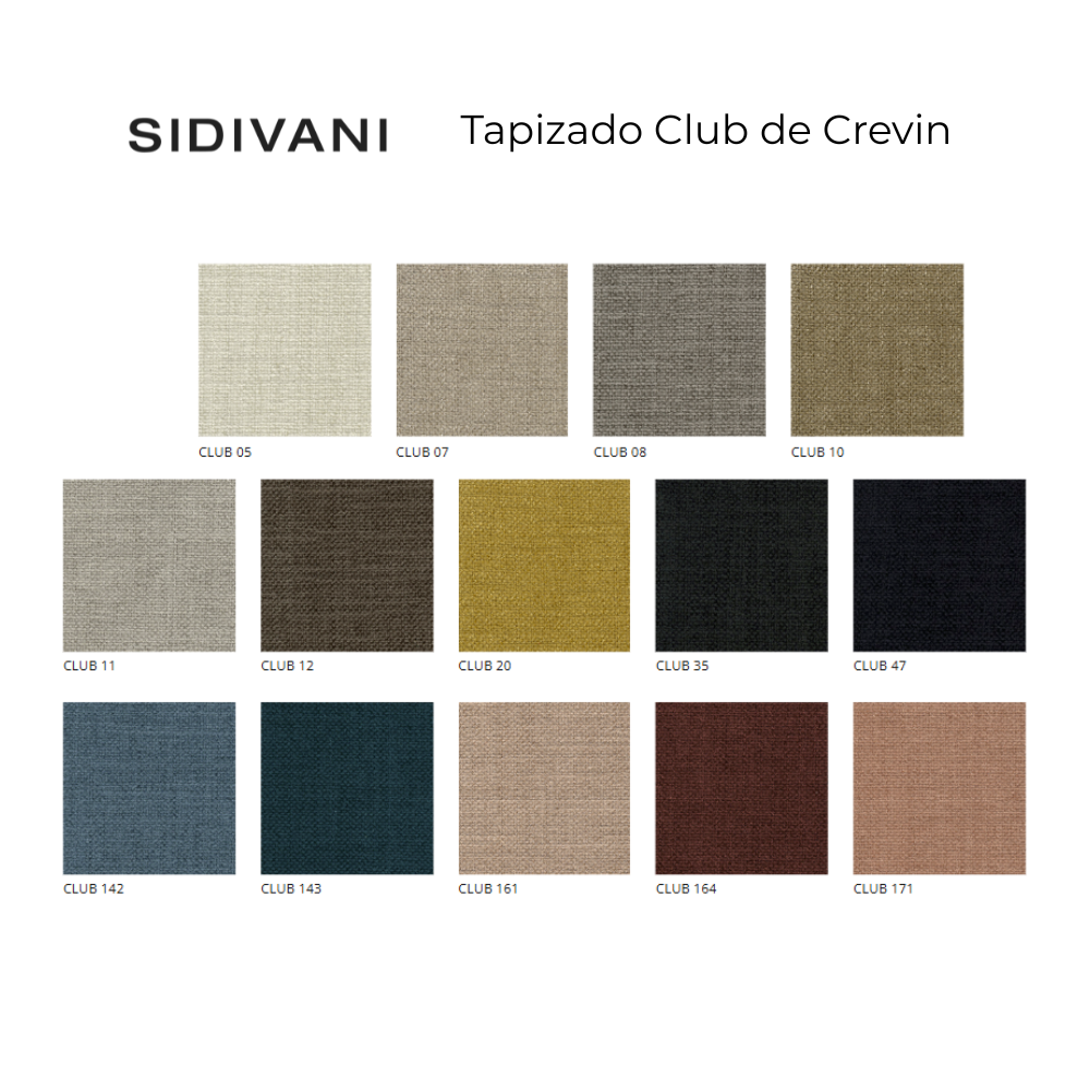 Rinconera de diseño abierto modelo IBISSA tapizado Crevin