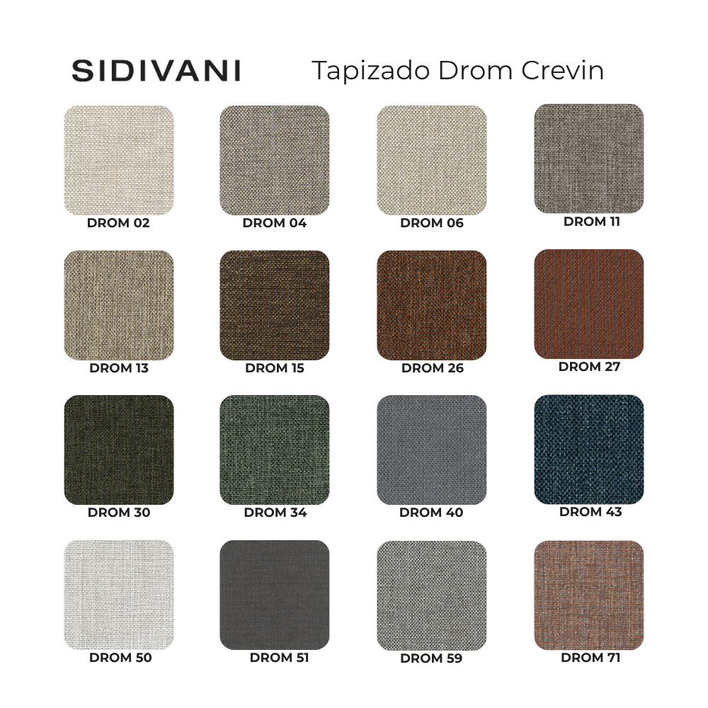 Muestrario DROM de CREVIN Disponible en nuestras tiendas de diseño Sidivani en Madrid y en nuestra web