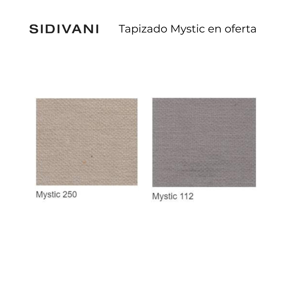 muestrario de los tejidos en oferta del tapizado aquaclean de la linea mystic
