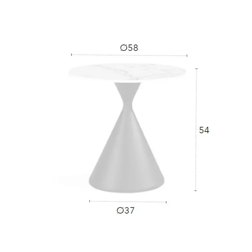 Mesa auxiliar Modelo NC-K A FIX KER Tapa de Porcelánico
