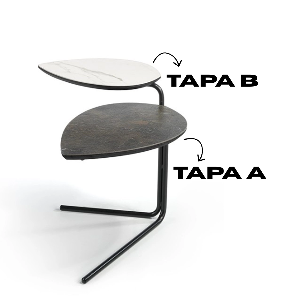 Mesa auxiliar modelo NC-FLLY Tapa porcelánico