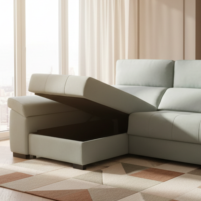 Chaiselongue cama con almacenaje y apertura italiana modelo NETTUNO