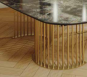 Mesa Comedor Fija Modelo Nilo Tapa Porcelanico