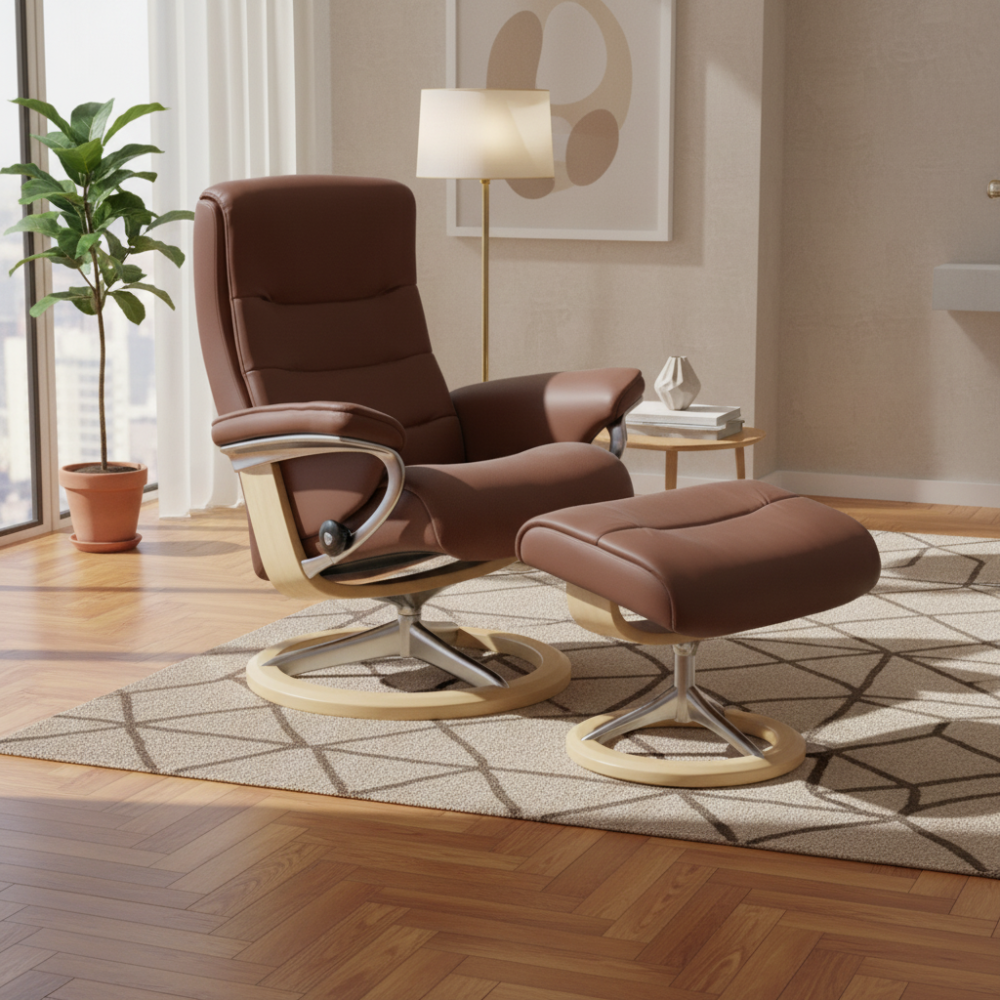 Sillón modelo NORDIC Signature Plus™ System BalanceAdapt™ en piel Paloma