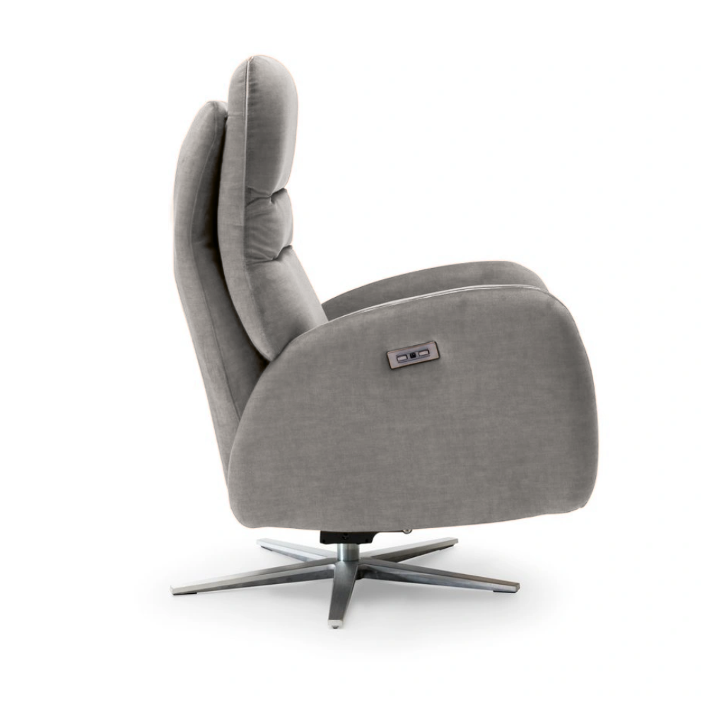 Sillón relax de diseño giratorio modelo ONIX tapizado Aquaclean