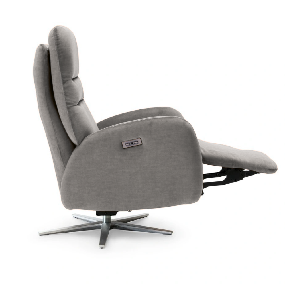 Sillón relax de diseño giratorio modelo ONIX tapizado Aquaclean
