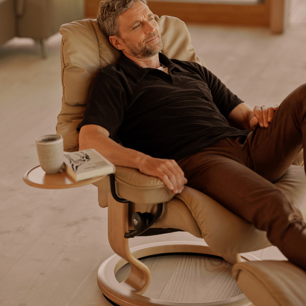 Sillon modelo RENO Classic Plus™ System de STRESSLESS en piel Paloma
