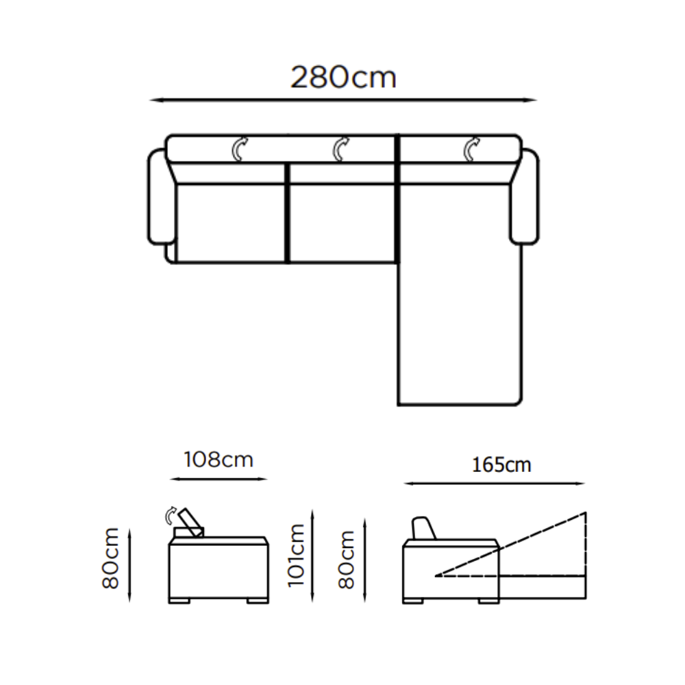 Chaiselongue cama modelo HIPPO tapizado Piel