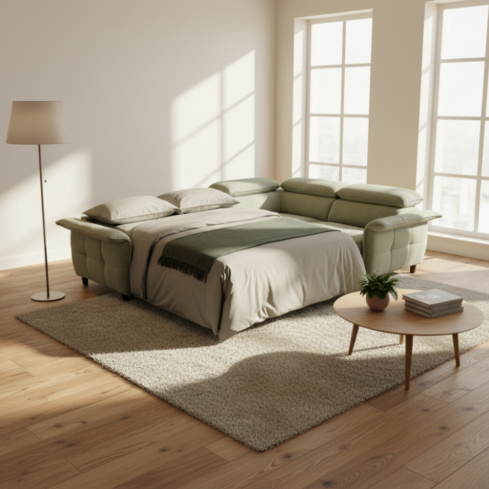 Rinconera cama modelo DINAMO en tela con asientos relax