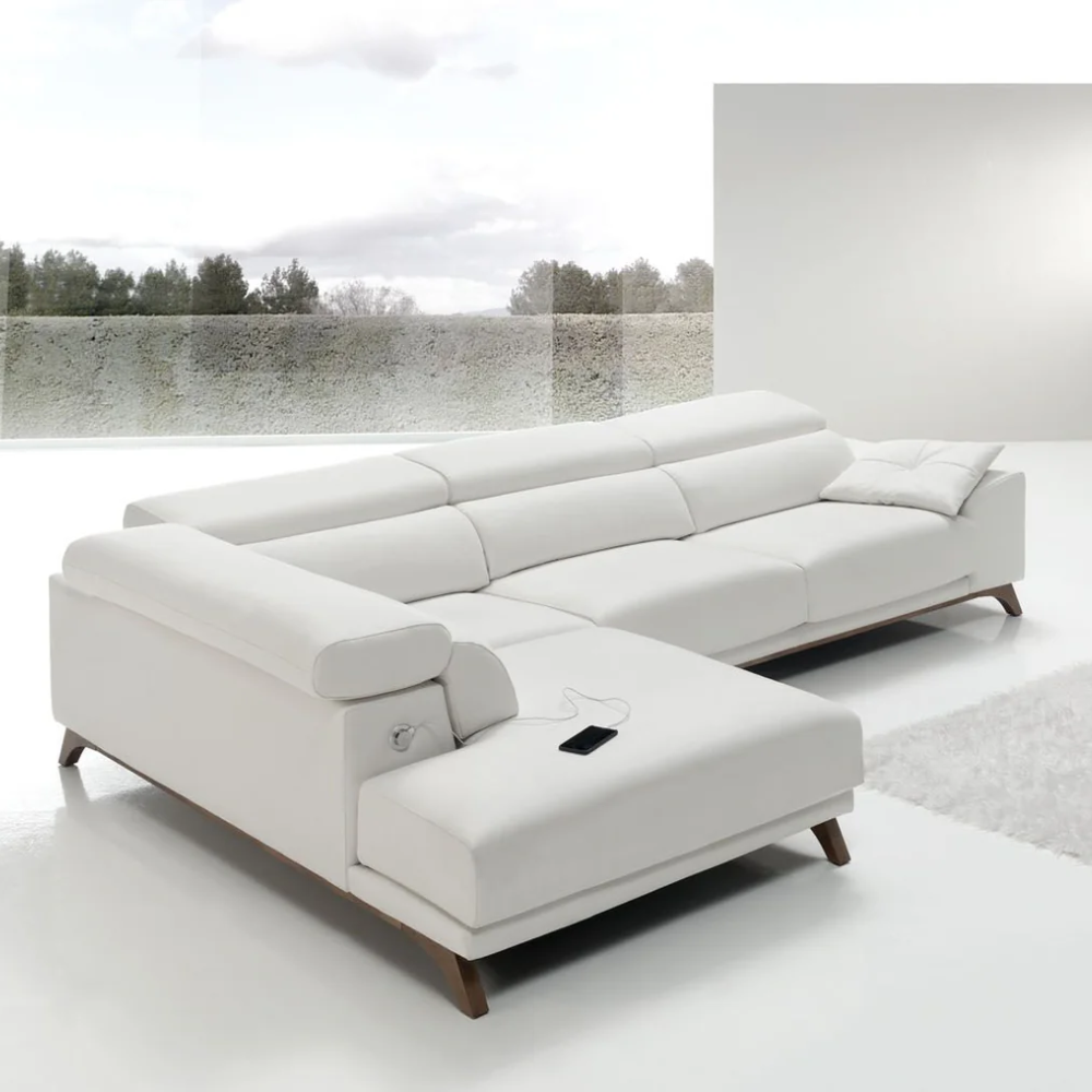 Rinconera de diseño modelo MADEIRA Tapizado Aquaclean
