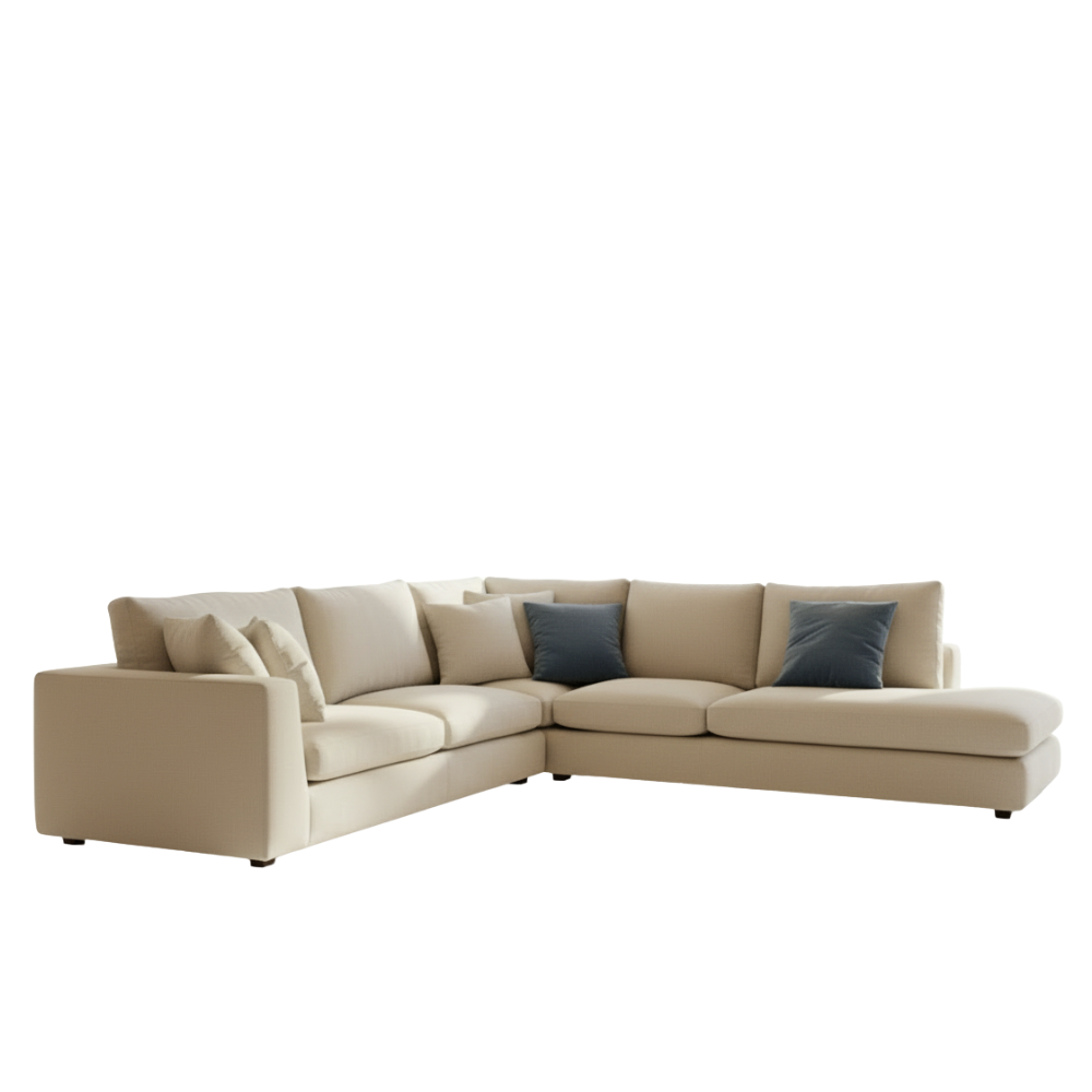 Rinconera de diseño abierto modelo IBISSA tapizado Crevin