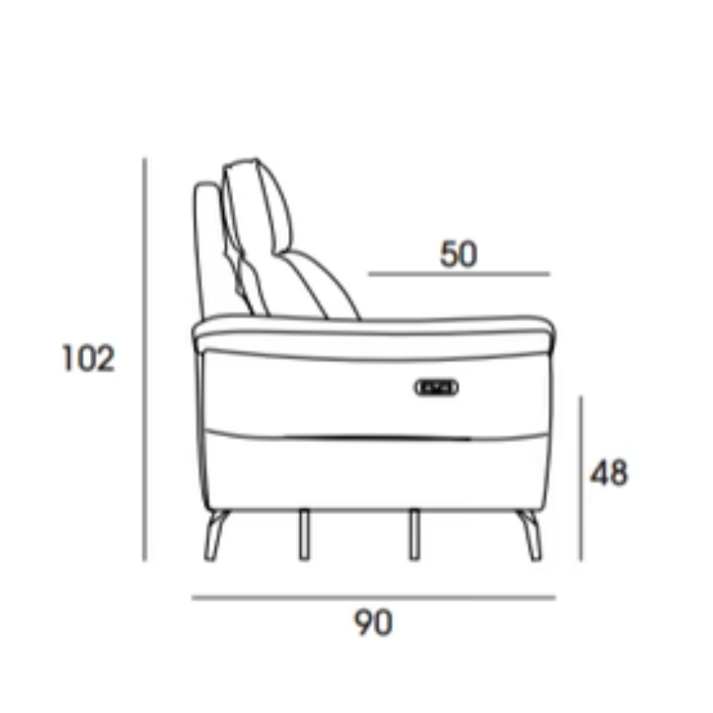 Rinconera con Chaiselongue Fondo Reducido modelo NABUCCO