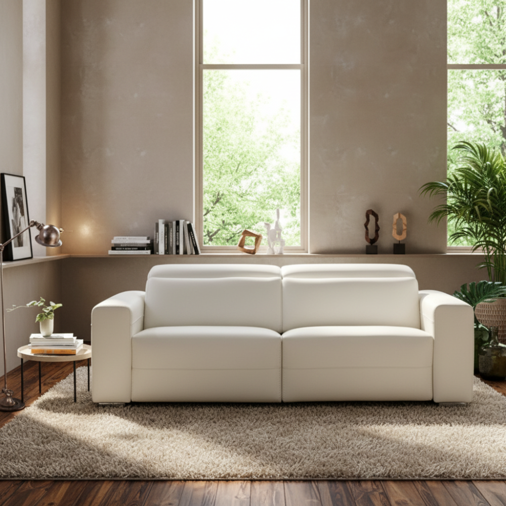 Sofá 2 asientos relax modelo RUGGIANI en piel